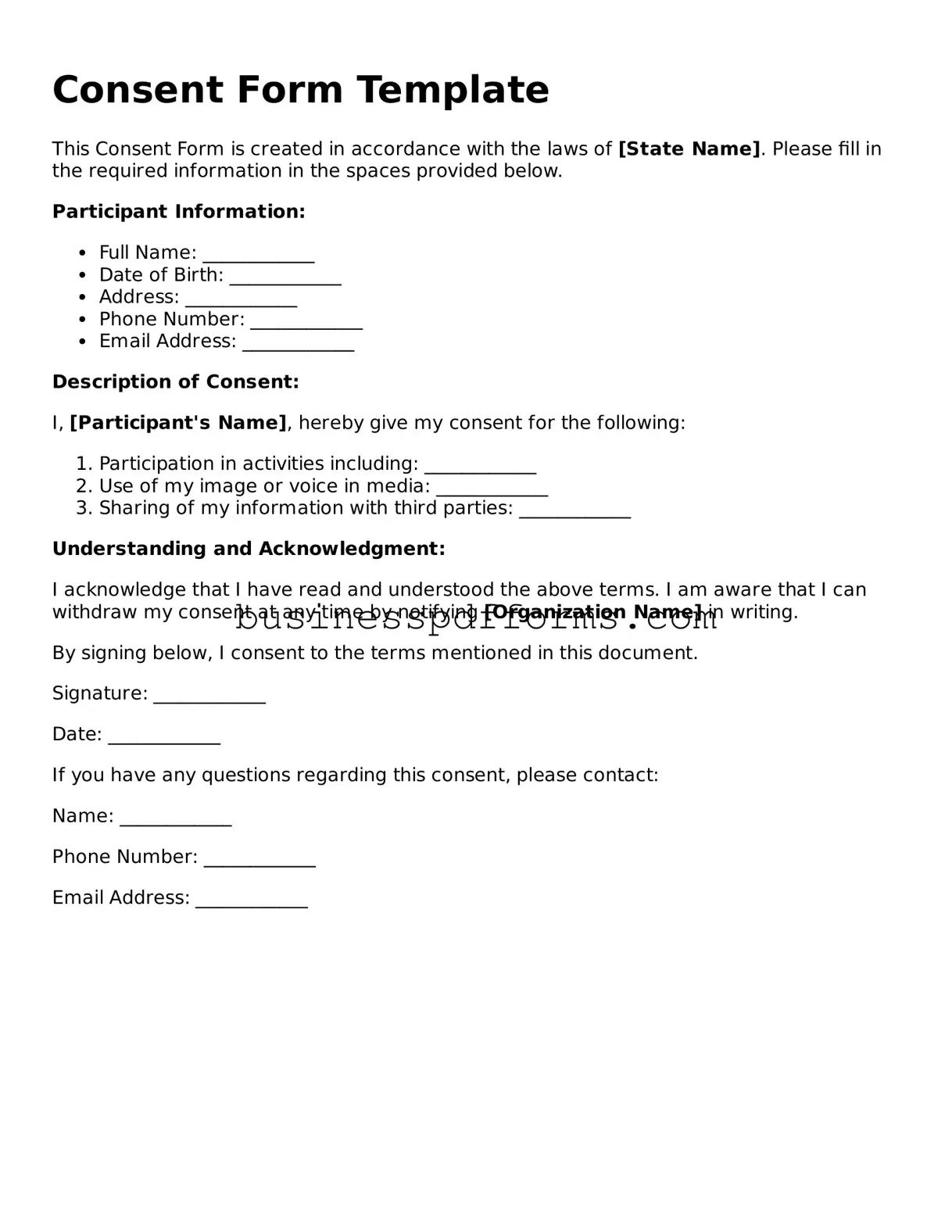 Attorney-Verified Consent Template