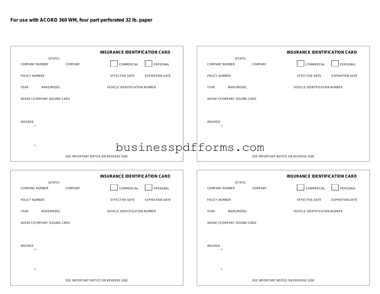 Fill in Your Acord 50 WM Template
