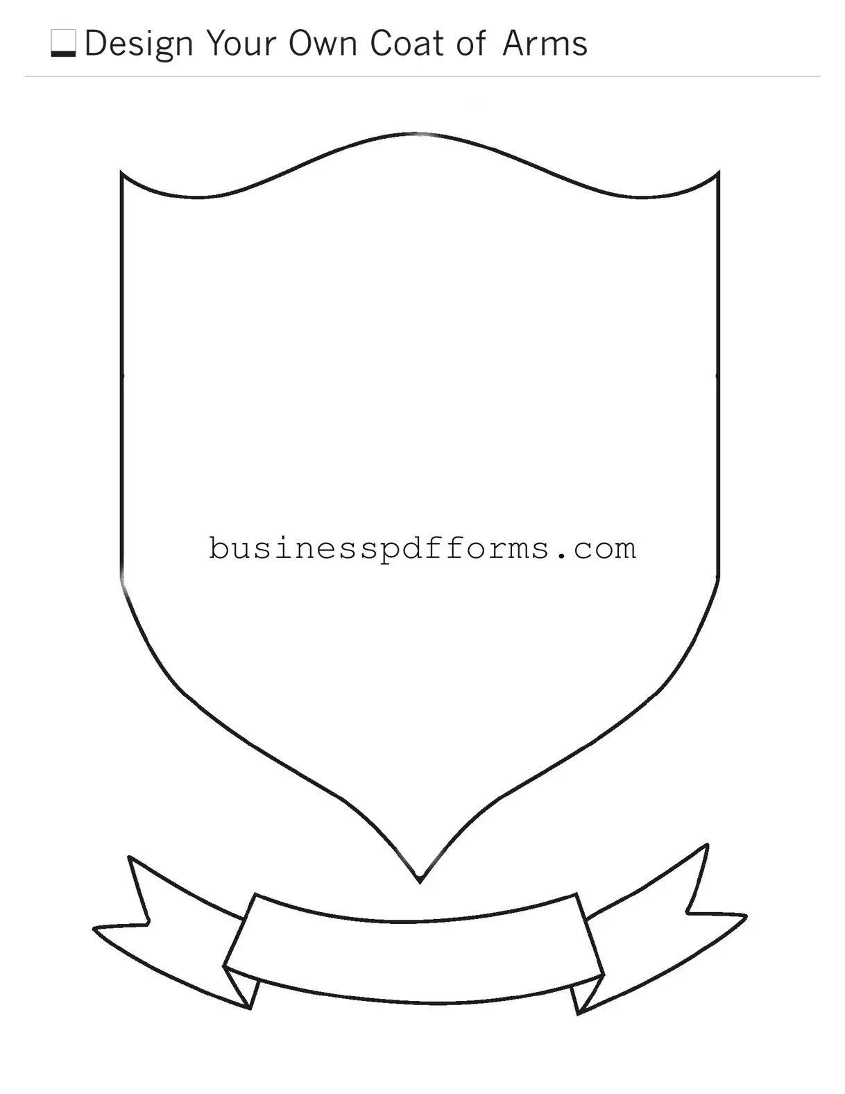 Fill in Your Coat Of Arms Template