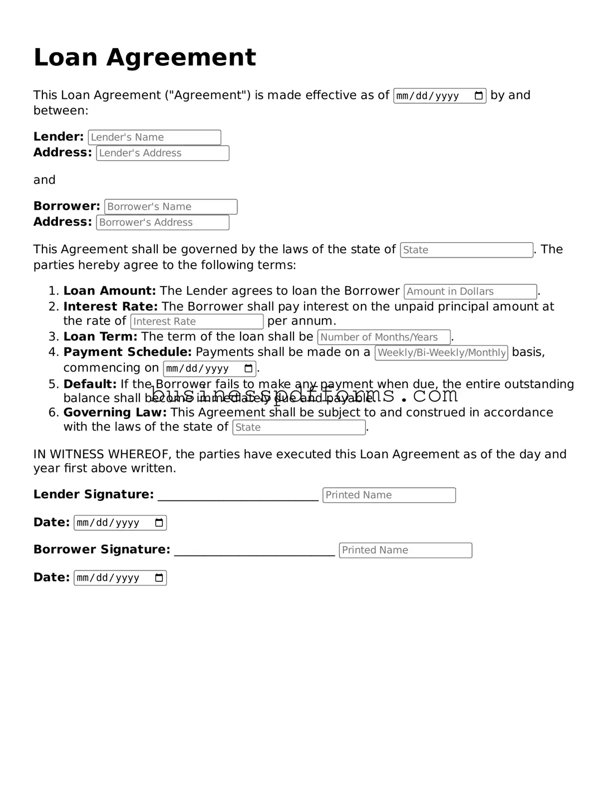 Attorney-Verified Loan Agreement Template