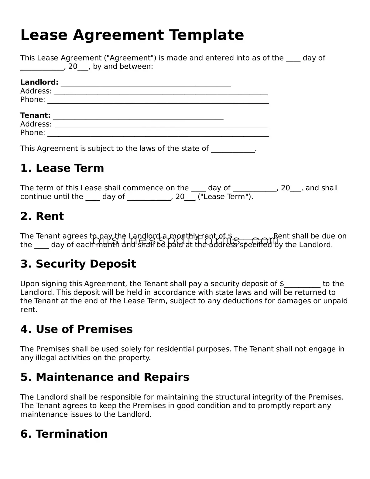 Attorney-Verified Lease Agreement Template