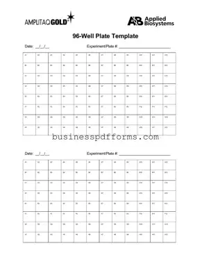 Fill in Your 96 Well Template