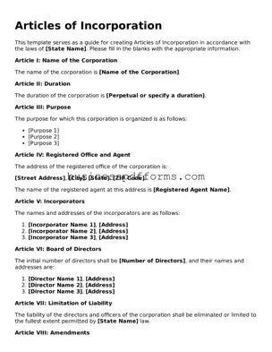 Attorney-Verified Articles of Incorporation Template