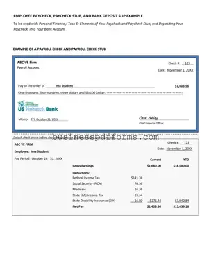 Fill in Your Payroll Check Template