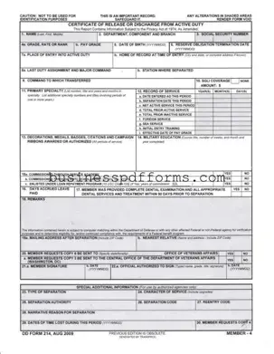 Fill in Your Dd 214 Template