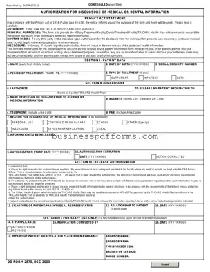 Fill in Your DD 2870 Template