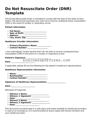 Attorney-Verified Do Not Resuscitate Order Template