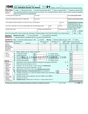 Fill in Your IRS 1040 Template