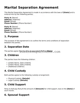Attorney-Verified Marital Separation Agreement Template