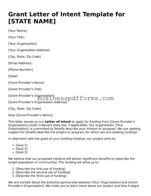 Attorney-Verified Grant Letter of Intent Template
