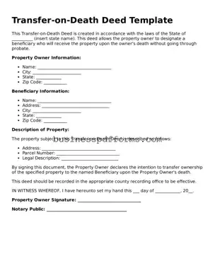 Attorney-Verified Transfer-on-Death Deed Template