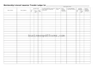 Fill in Your Membership Ledger Template