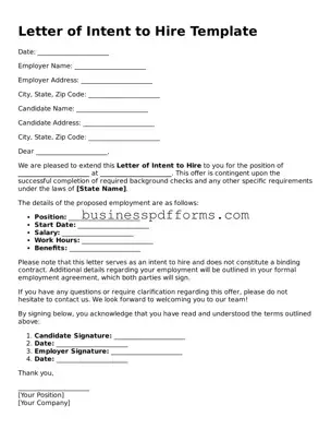 Attorney-Verified Letter of Intent to Hire Template