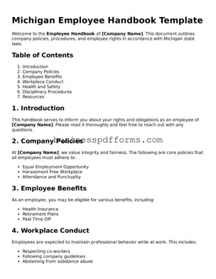 Free Michigan Employee Handbook Template