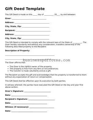 Attorney-Verified Gift Deed Template
