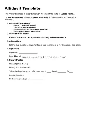 Attorney-Verified Affidavit Template