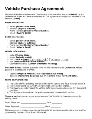 Attorney-Verified Vehicle Purchase Agreement Template
